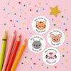 Personalised Woodland Animal Teacher Reward Stickers
