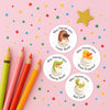 Personalised Hatching Baby Animals Teacher Reward Stickers Labels