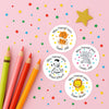 Personalised Teacher Reward Stickers Custom Name Label Jungle Animals Set