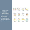 Personalised teacher reward stickers with rainbows, stars, and trophy designs in a 3-pack bundle.