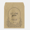 Personalised Wedding Seed Packets Favours | Kraft Press & Seal Envelopes | Names & Date | 70% Recycled - Sticksy Prints Australia