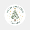 Eucalyptus Christmas Tree Stickers Custom Name Labels - Sticksy Prints Australia