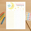 Evening Routine Chart – Editable Name & Title (A4, A3 & US Letter) - Sticksy Prints Australia