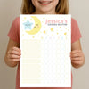 Evening Routine Chart – Editable Name & Title (A4, A3 & US Letter) - Sticksy Prints Australia