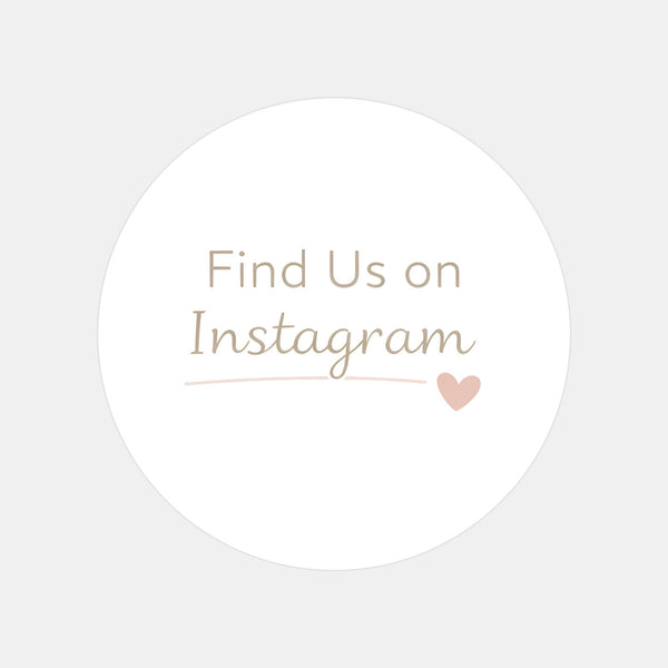 Find Us on Instagram Stickers | Small Business Packaging Labels