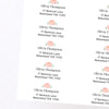 Floral Peony Personalised Address Labels 75 × 25 mm | Blush Wedding Return Address Stickers