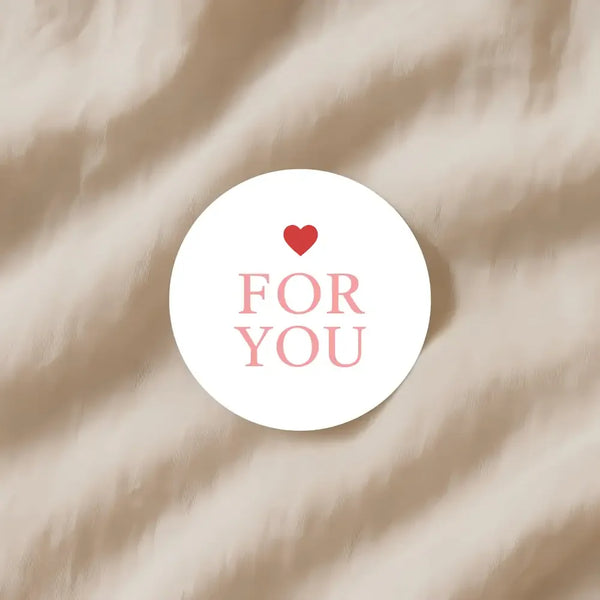 For You Stickers – Minimal Valentine Gift Seals - Sticksy Prints Australia