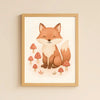 Fox Nursery Wall Art Print – Woodland Animal Watercolour (Digital Download) - Sticksy Prints Australia