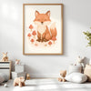 Fox Nursery Wall Art Print – Woodland Animal Watercolour (Digital Download)