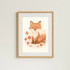 Fox Nursery Wall Art Print – Woodland Animal Watercolour (Digital Download)