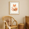 Fox Nursery Wall Art Print – Woodland Animal Watercolour (Digital Download) - Sticksy Prints Australia