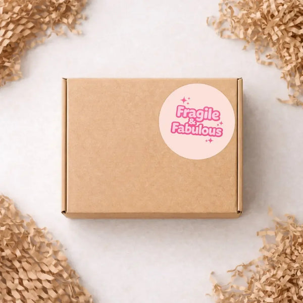 Fragile & Fabulous Stickers | Pink Fragile Parcel Labels for Small Businesses - Sticksy Prints Australia