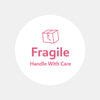 Fragile Handle With Care Stickers | Pink Packaging Labels for Small Business & Orders