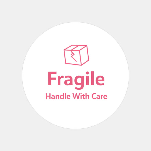 Fragile Handle With Care Stickers | Pink Packaging Labels for Small Business & Orders