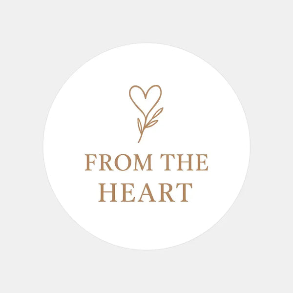 From the Heart Stickers – Elegant Valentine Gift Seals - Sticksy Prints Australia