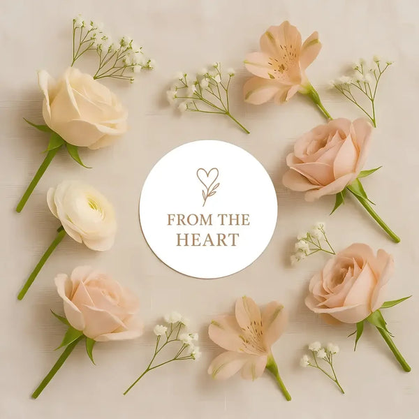 From the Heart Stickers – Elegant Valentine Gift Seals - Sticksy Prints Australia