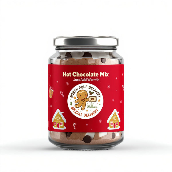 Gingerbread Personalised Christmas Stickers – North Pole Delivery Label