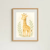 Giraffe Nursery Wall Art Print | Safari Animal Watercolour | Digital Download - Sticksy Prints Australia
