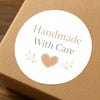 Handmade With Care Stickers | Small Business Packaging Labels | Neutral Handmade Stickers Australia - Sticksy Prints Australia