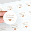 Handmade With Care Stickers | Small Business Packaging Labels | Neutral Handmade Stickers Australia