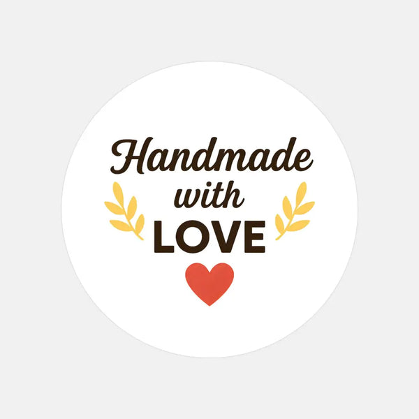 Handmade with Love Stickers Business Stickers