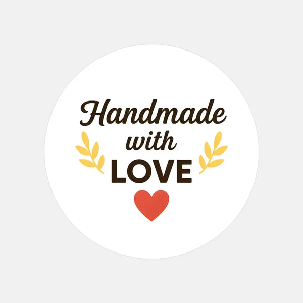 Handmade with Love Stickers Business Stickers - Sticksy Prints Australia