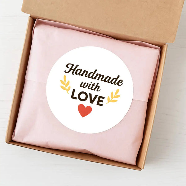 Handmade with Love Stickers Business Stickers