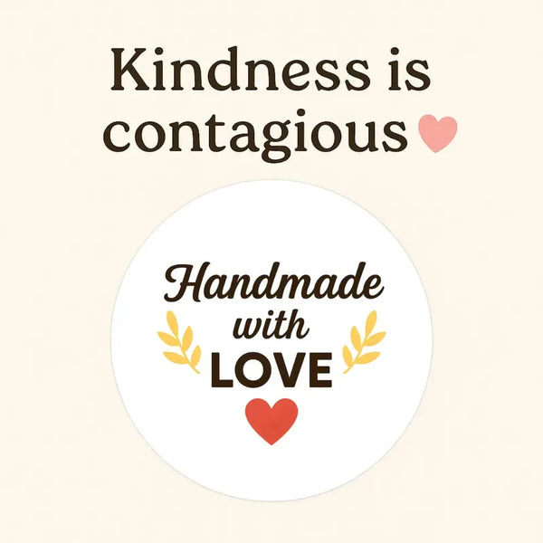 Handmade with Love Stickers Business Stickers - Sticksy Prints Australia