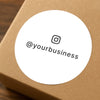 Instagram Handle Stickers | Round Social Media Branding Labels