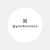 Instagram Handle Stickers | Round Social Media Branding Labels