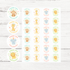 Jungle Animal Thank You Stickers – Monkey Lion Giraffe & Elephant | Personalised Party Favour Labels