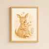 Kangaroo Nursery Wall Art Print – Australian Animal Watercolour (Digital Download)
