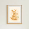 Kangaroo Nursery Wall Art Print – Australian Animal Watercolour (Digital Download) - Sticksy Prints Australia