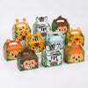 24Pcs Jungle Safari Animal Party Favor Boxes - Portable Cardstock Treat Gift Bags for Kids Birthday, Baby Shower & Events - 6 Cute Styles - Sticksy Prints Australia