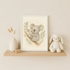 Koala Nursery Wall Art Print – Australian Animal Watercolour (Digital Download)