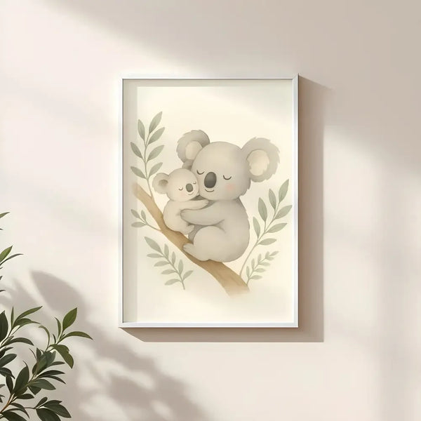 Koala Nursery Wall Art Print – Australian Animal Watercolour (Digital Download) - Sticksy Prints Australia
