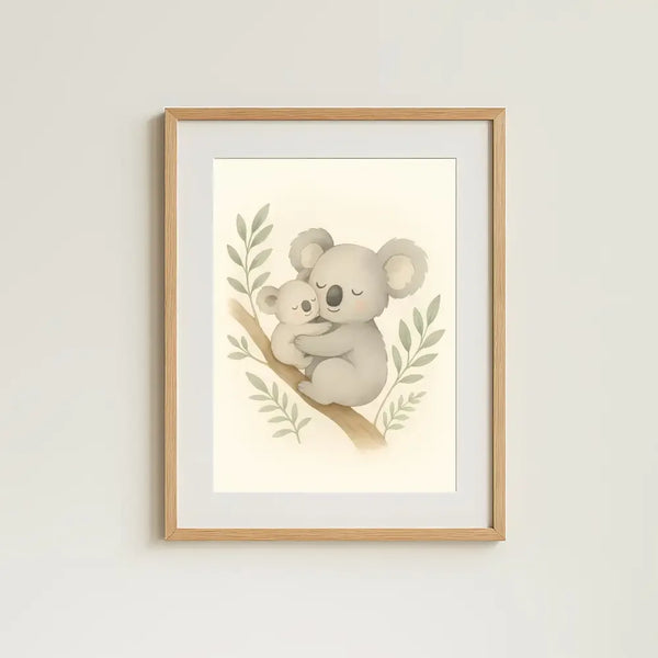 Koala Nursery Wall Art Print – Australian Animal Watercolour (Digital Download) - Sticksy Prints Australia