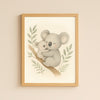 Koala Nursery Wall Art Print – Australian Animal Watercolour (Digital Download)
