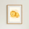 Lion Nursery Wall Art Print – Safari Animal Watercolour (Digital Download)