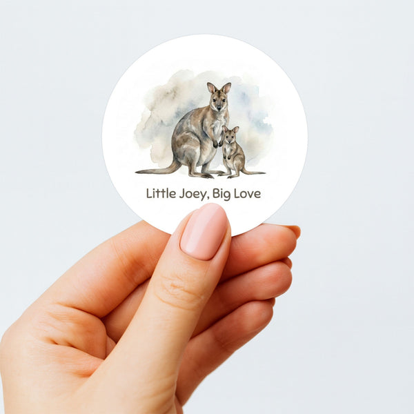 Little Joey Big Love Wallaby Sticker – Tasmanian Mother & Joey Wildlife