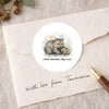 Little Wombat, Big Love Sticker – Tasmanian Wombat Mother & Joey Wildlife Sticker - Sticksy Prints Australia