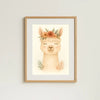 Llama Nursery Wall Art Print | Boho Animal Watercolour | Digital Download - Sticksy Prints Australia
