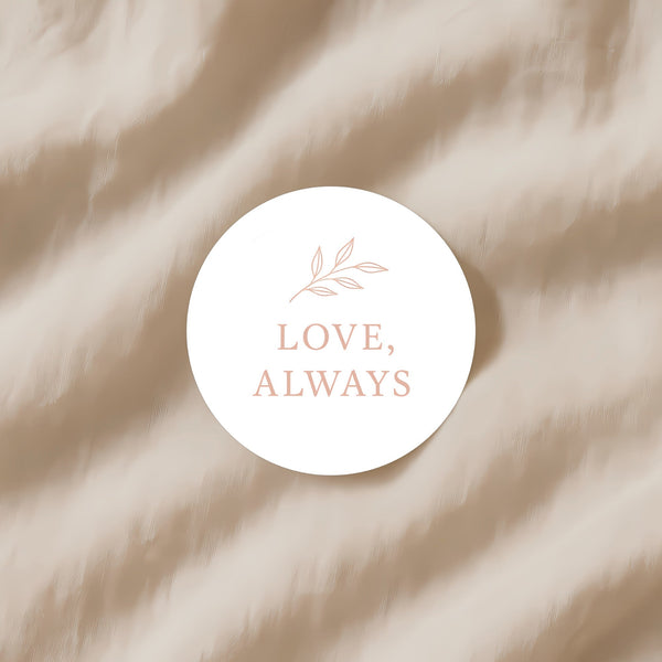 Love Always Sticker | Valentine’s Day & Wedding Gift Seals | Romantic Packaging Labels