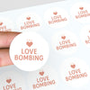 Love Bombing Sticker – Funny Dating Sticker for Journals Planners & Self-Reflection
