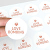 Love Bombing Sticker – Funny Dating Sticker for Journals, Planners & Self-Reflection - Sticksy Prints Australia