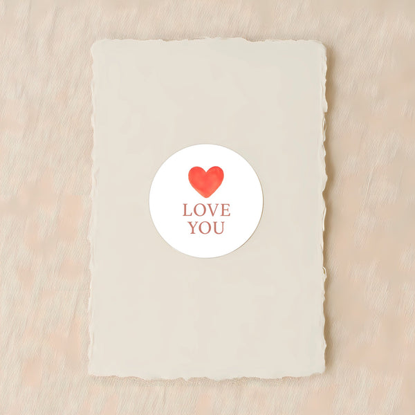 Love You Stickers – Minimal Valentine Gift Seals