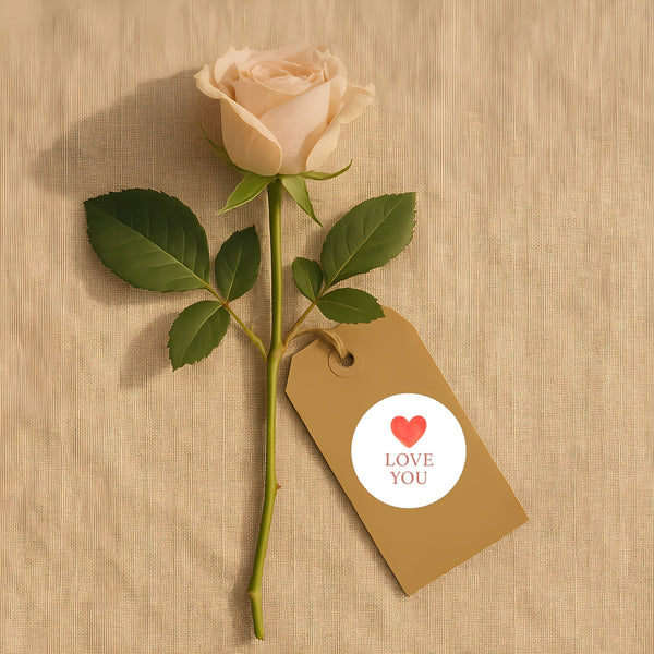 Love You Stickers – Minimal Valentine Gift Seals