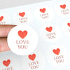 Love You Stickers – Minimal Valentine Gift Seals - Sticksy Prints Australia