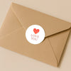 Love You Stickers – Minimal Valentine Gift Seals