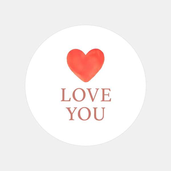 Love You Stickers – Minimal Valentine Gift Seals